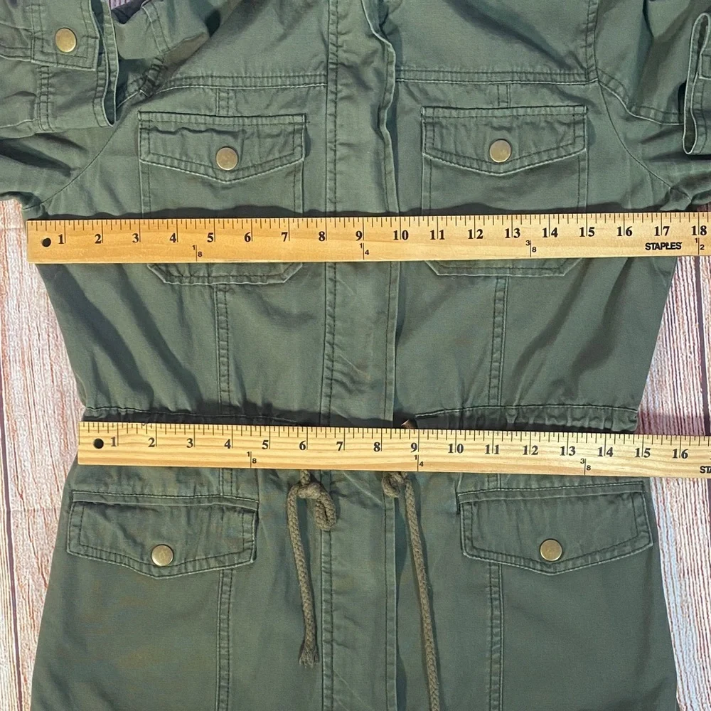 Chocolate Utility Jacket Olive Green Womens S Hooded - Picture 9 of 11